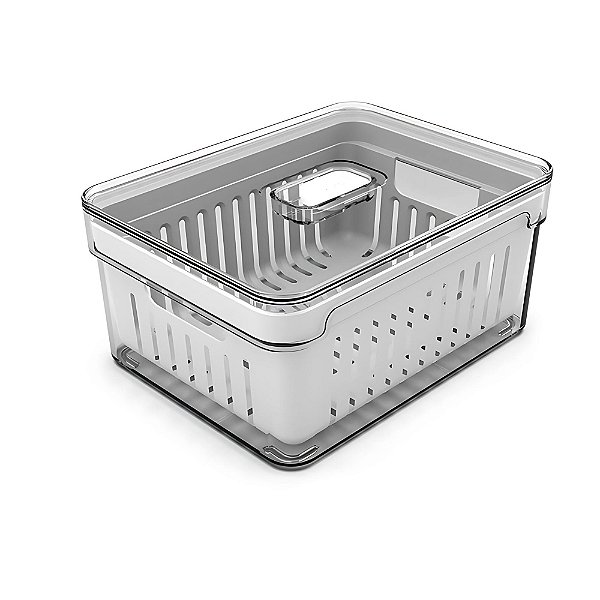 Organizador Geladeira/frigobar 2,2l Transparente Clear Fresh