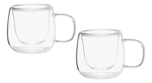 Jogo De Xícaras Caneca Parede Dupla 2 Unidades Mimo Style