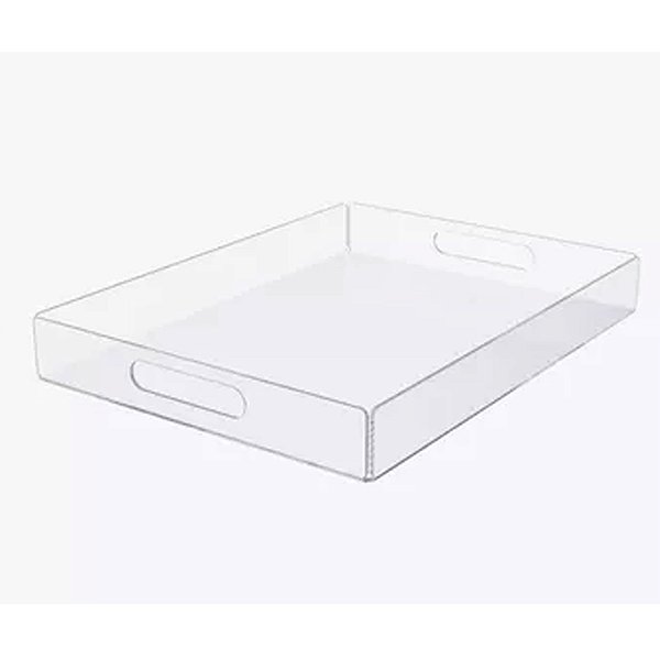 Bandeja De Acrílico Cristal Multiuso 4mm 30 X 20 X 5 Cm