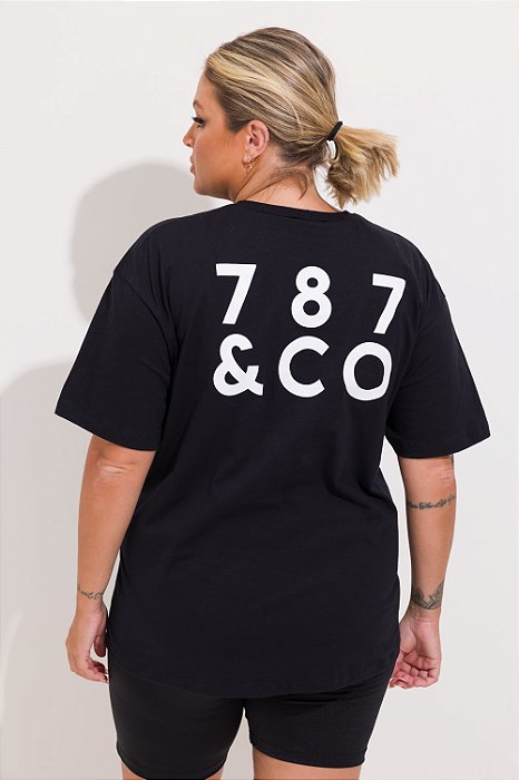 Camiseta Fitness 787&CO Preta