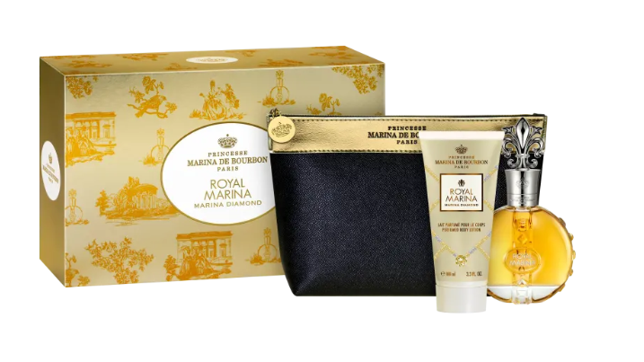 Kit Perfume Marina de Bourbon Royal Diamond 100ml Eau de Parfum + Loção Corporal 100ml + Nécessaire