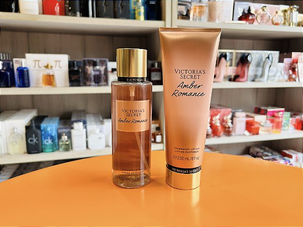 Kit Victorias Secret Amber Romance  Hidratante 236ml + Body Splash 250ml