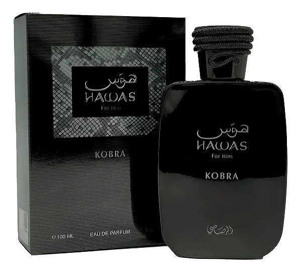 Perfume Árabe Hawas Kobra 100ml Rasasi Eau de Parfum