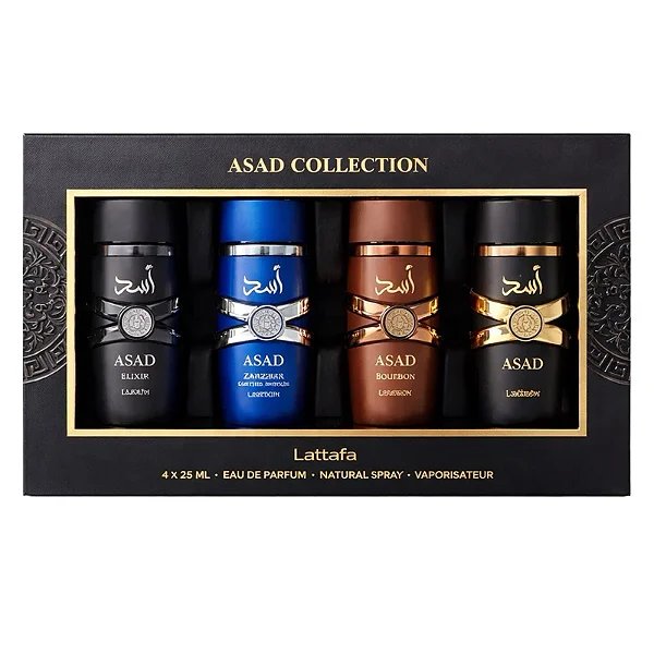 Perfume Árabe Kit Asad Collection 4x25ml Lattafa Eau De Parfum