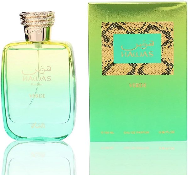 Perfume Árabe Hawas Verde 100ml Rasasi Eau de Parfum
