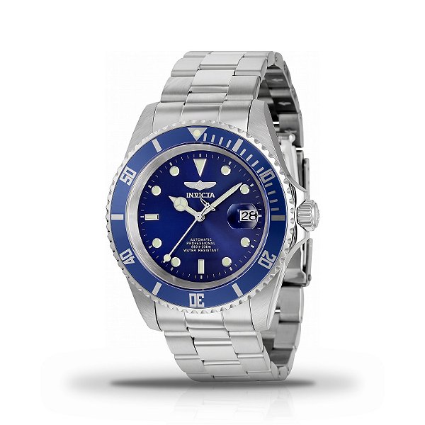 Relógio Masculino Invicta Pro Diver 43mm Automático Mostrador Azul 9094OBXL