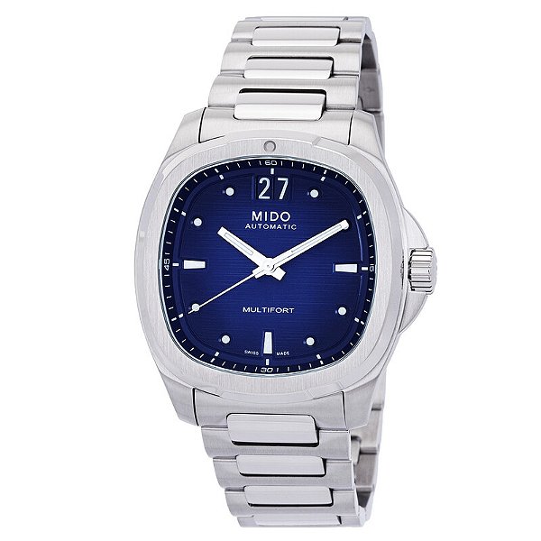 Relógio Masculino Mido Multifort TV Big Date Automático Mostrador Azul