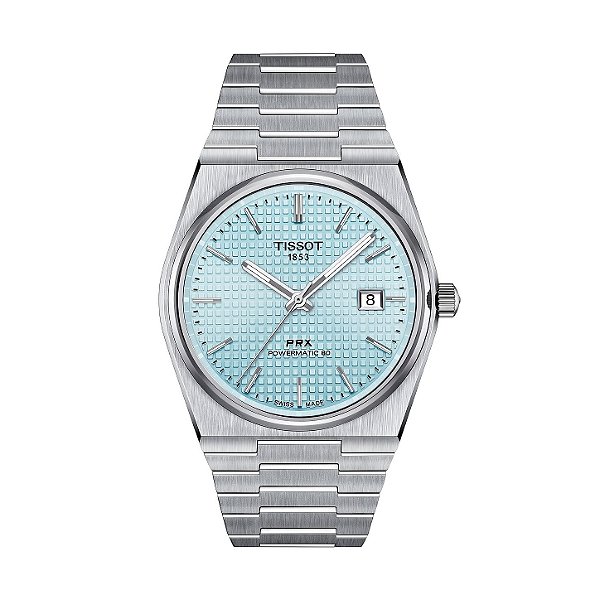 Relógio Masculino Tissot PRX Powermatic 80 Automático Mostrador Azul-Gelo T137.407.11.351.00