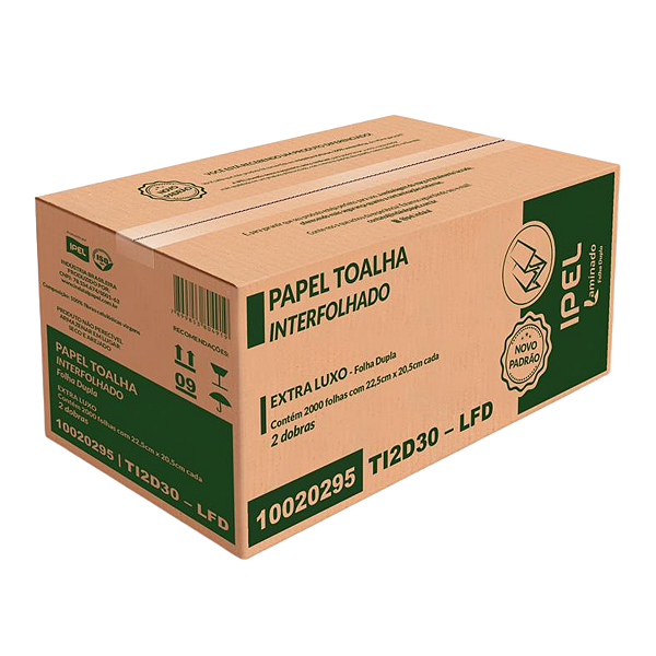 Papel Toalha Interfolhado Laminado 2000 Folhas IPEL