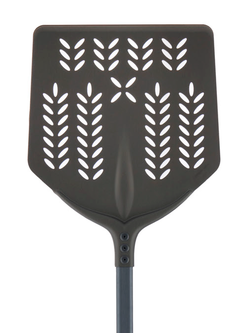 Pá Cerutti Inox Ardesia 60° quadrada perfurada cabo cinza