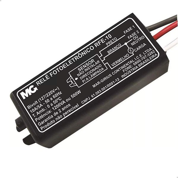 MARGIRIUS RELE FOTOELETRICO 500W BIV RFE10