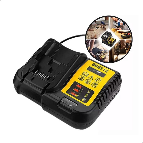 DEWALT   CARREGADOR  BATERIA 12V A 20V  BIVOLT  DCB107