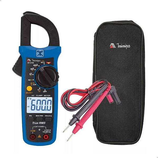 MINIPA ALICATE  AMP  DIGITAL  ET3155  600A  TESTE DE QUEDA