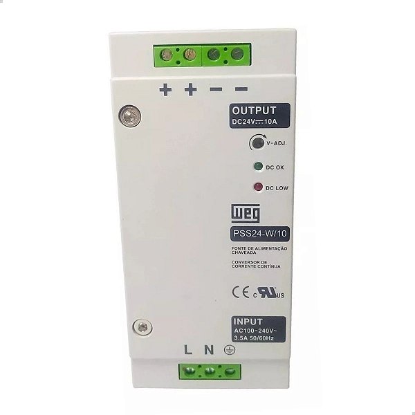WEG FONTE CHAVEADA  10A  24VCC  PSS24-W/10  13108244  (AZ)