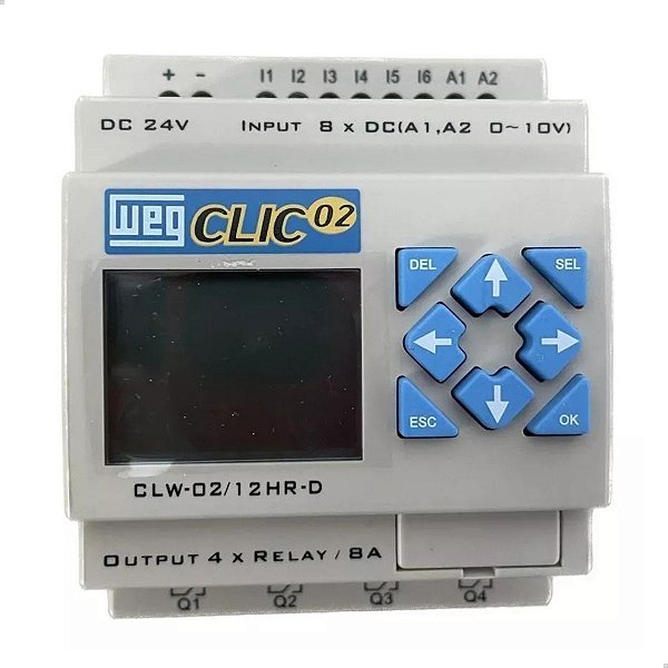 WEG RELE PROGRAMAVEL CLW-02/12HR-D 3RD 24VCC 11266102 ( OURO/AZ )