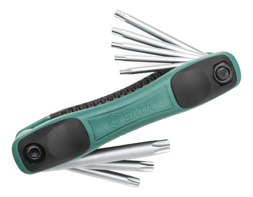 Jogo De Chave Torx Sata Aço Cromo Cr- V Tipo Canivete 8pc