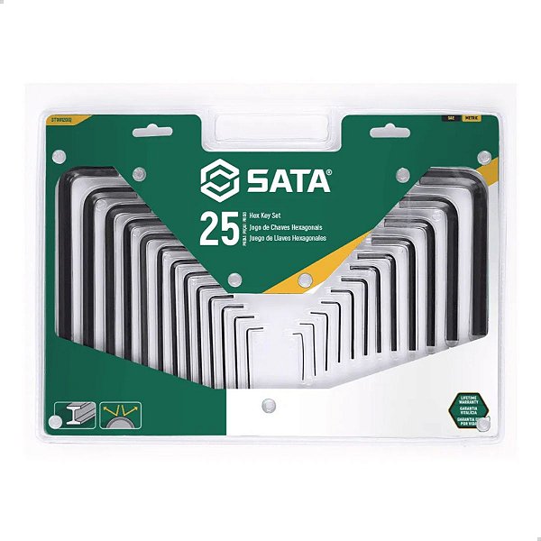 SATA JOGO CHAVE HEXAGONAL 25PC ST09120SJ