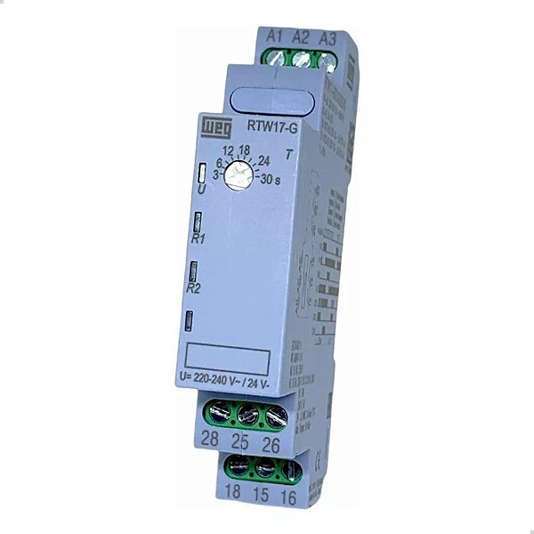 WEG RELE TEMPO RTW17 EST TRIANG 24VDC 3-30S 220-240V  12740939