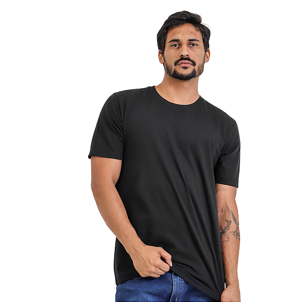 Camiseta básica gola redonda 100% algodão masculina Empório Jabuticaba