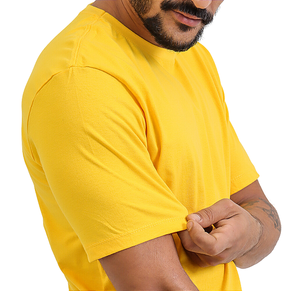 Camiseta básica gola redonda 100% algodão masculina