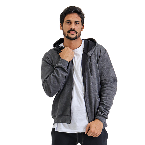 Moletom Algodão com ziper Masculino