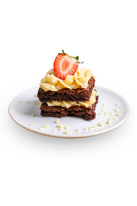 Brownie Recheado Brigadeiro Chocolate Branco