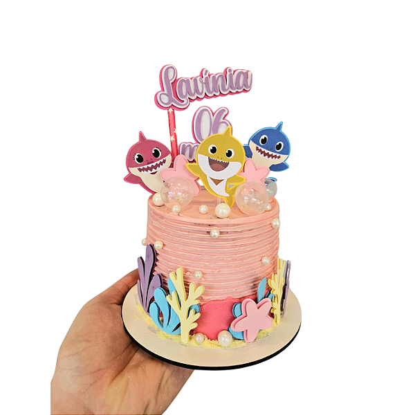 Bolo Mesversário Baby Shark