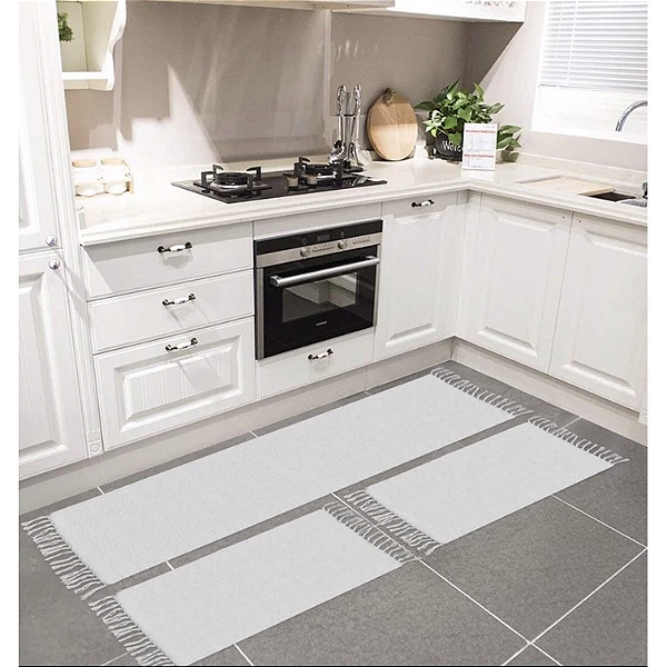 Passadeira Tapete Para Cozinha De Tear 3 Peças