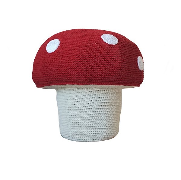 Pufe Cogumelo de Crochê