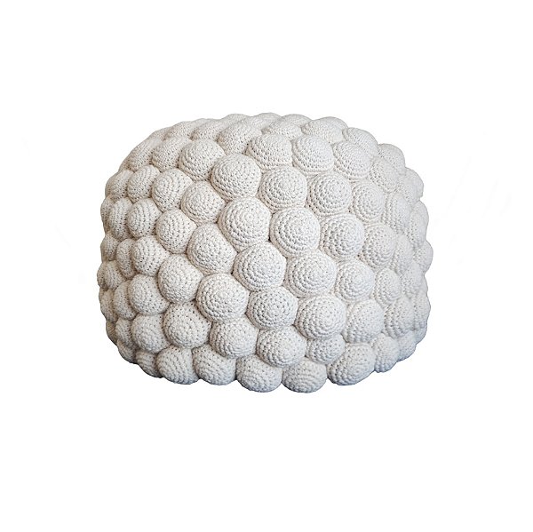 Pufe Mil Bolhas de Crochê