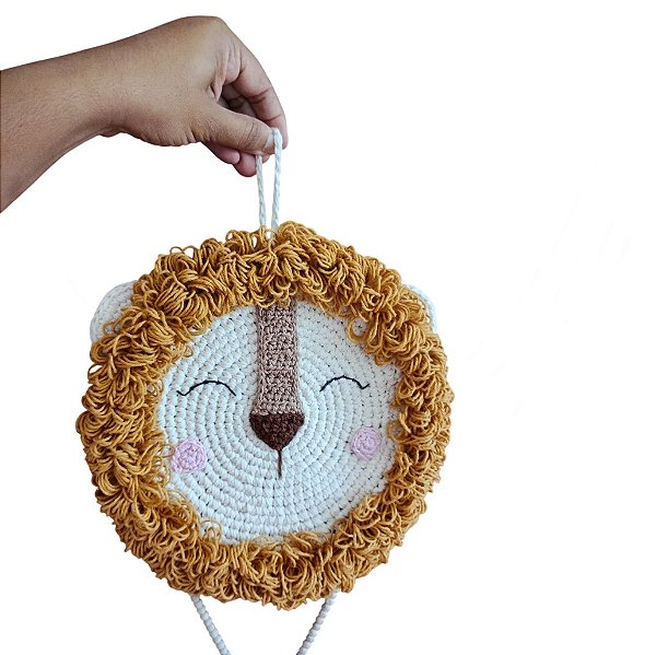 Pingente Leão de Crochê