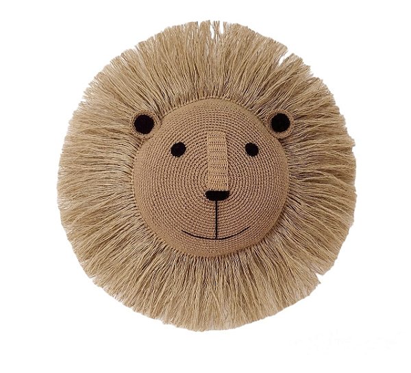 Leão de Parede em Crochê  - Quartos e Festas