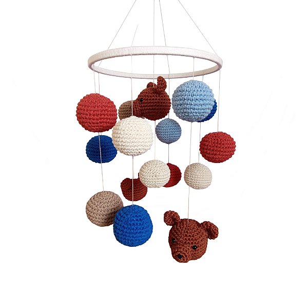 Móbile de Berço Ursinho de Crochê