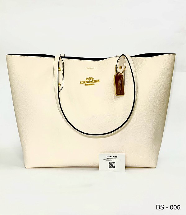 Bolsa Coach Town Tote Couro Cor Branca