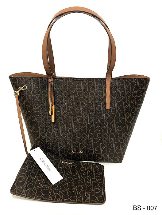Bolsa CK Tote 2 em 1 Cor Marrom