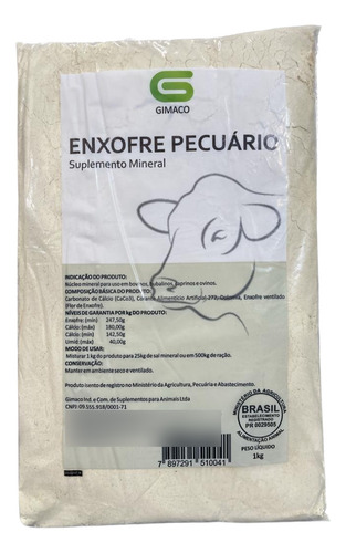 Enxofre Pecuário Em Pó 1kg - Gimaco