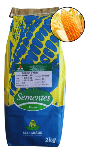 Semente De Milho Verde Híbrido Robusto 2kg - Selegrãos