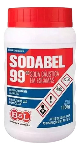 Soda Cáustica Em Escamas 99% 1kg - Sodabel