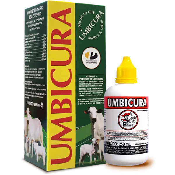 Umbicura Tratamento De Umbigo De Bezerro Antisséptico 250ml