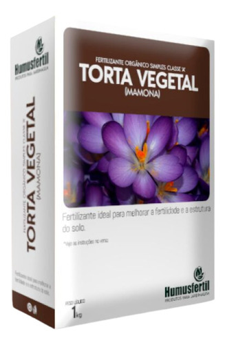Fertilizante Torta Vegetal Mamona 1kg - Humusfertil