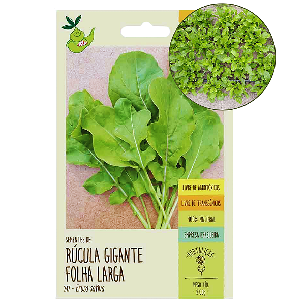 Sementes Rúcula Gigante 608 Sementes