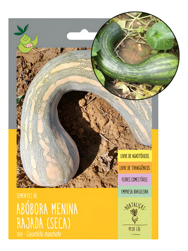 Abóbora Menina Rajada Seca 3g Com 30 Sementes