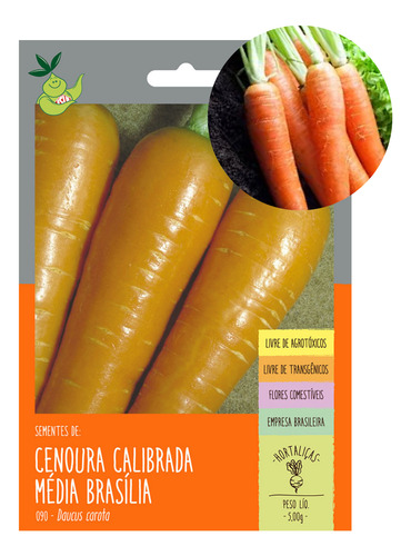 Sementes Cenoura Calibrada Média Brasília 900 Sementes Multi- Isla