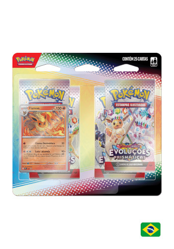 Blister Quadruplo Pokémon TCG Evoluções Prismáticas - Flareon / Joelton / Vaporeon