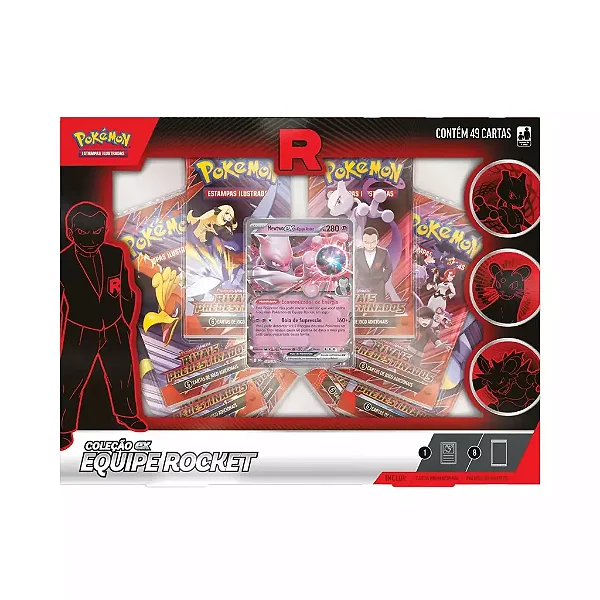 Box Pokémon TCG Coleção EX Equipe Rocket - Mewtwo/Nidoking/Persian