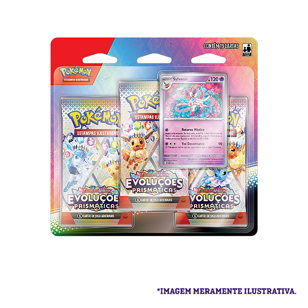 Blister Triplo Pokémon TCG Evoluções Prismáticas - Sylveon