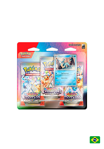 Blister Triplo Pokémon TCG Evoluções Prismáticas - Glaceon / Sylveon / Lefeon