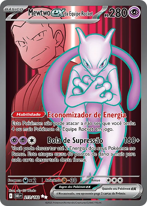 Mewtwo ex da Equipe Rocket (213/182)