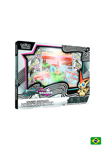 Box Pokémon TCG Coleção Fogo Branco e Raio Preto - Victini