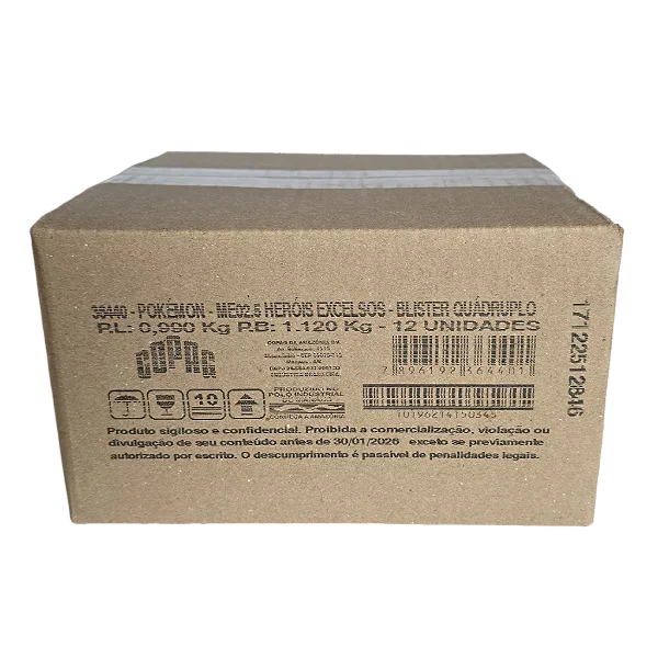 Case com 12 Blisters Triplos Pokémon TCG Heróis Excelsos